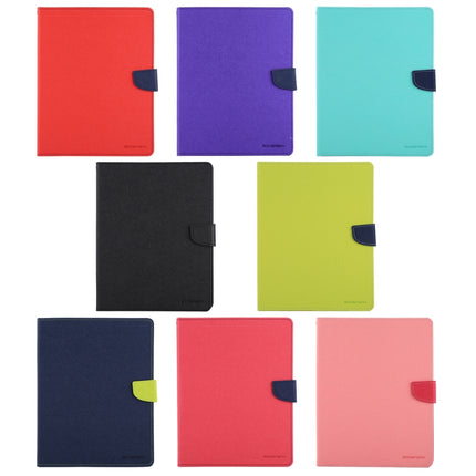 GOOSPERY FANCY DIARY for iPad 4 / 3 / 2 Cross Texture Leather Case with Holder & Card slots & Wallet (Red)-garmade.com