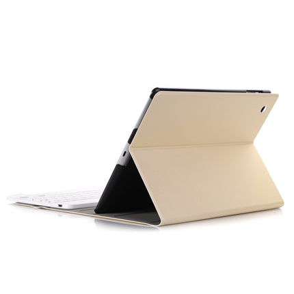 A02 for iPad 4 / 3 / 2 Universal Ultra-thin ABS Horizontal Flip Tablet Case + Bluetooth Keyboard(Gold)-garmade.com
