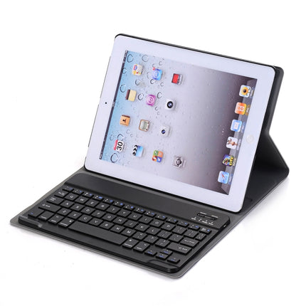A02 for iPad 4 / 3 / 2 Universal Ultra-thin ABS Horizontal Flip Tablet Case + Bluetooth Keyboard(Blue)-garmade.com