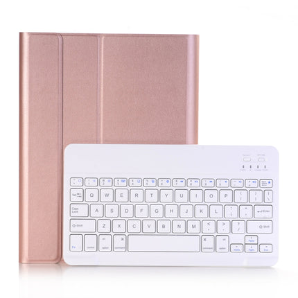 A02 for iPad 4 / 3 / 2 Universal Ultra-thin ABS Horizontal Flip Tablet Case + Bluetooth Keyboard(Rose Gold)-garmade.com
