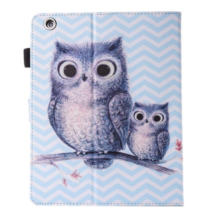 For iPad 4 / 3 / 2 Painting Wave Owl Pattern Horizontal Flip Leather Case with Holder & Wallet & Card Slots & Pen Slot-garmade.com