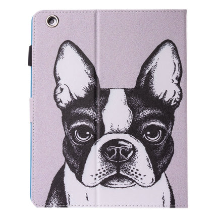 For iPad 4 / 3 / 2 Painting Bulldog Pattern Horizontal Flip Leather Case with Holder & Wallet & Card Slots & Pen Slot-garmade.com