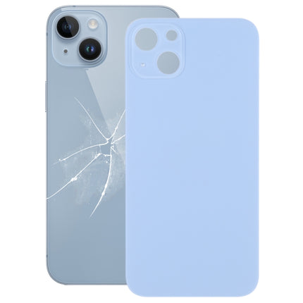Easy Replacement Big Camera Hole Glass Back Battery Cover for iPhone 14(Blue)-garmade.com