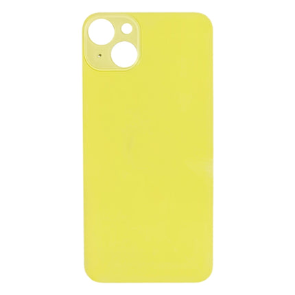 Easy Replacement Big Camera Hole Glass Back Battery Cover for iPhone 14(Yellow)-garmade.com