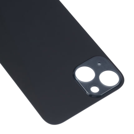 For iPhone 14 Plus Easy Replacement Big Camera Hole Glass Back Battery Cover(Black)-garmade.com