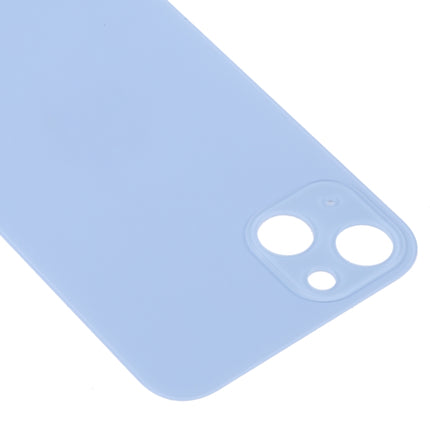 For iPhone 14 Plus Easy Replacement Big Camera Hole Glass Back Battery Cover(Blue)-garmade.com