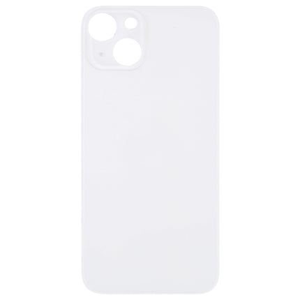 For iPhone 14 Plus Easy Replacement Big Camera Hole Glass Back Battery Cover(Silver)-garmade.com