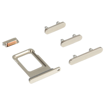 SIM Card Tray + Side Keys for iPhone 14 Pro Max(Gold)-garmade.com