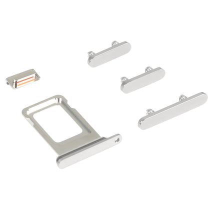 SIM Card Tray + Side Keys for iPhone 14 Pro Max(Silver)-garmade.com