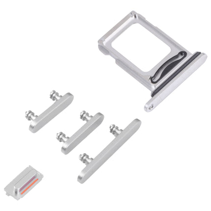 SIM Card Tray + SIM Card Tray + Side Keys for iPhone 14 Pro (Silver)-garmade.com