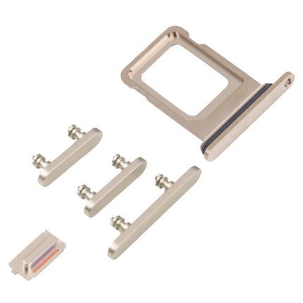 SIM Card Tray + SIM Card Tray + Side Keys for iPhone 14 Pro Max (Gold)-garmade.com