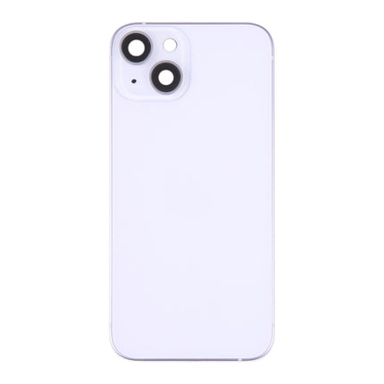 For iPhone 14 Battery Back Cover with Middle Frame / Side Keys(Purple)-garmade.com