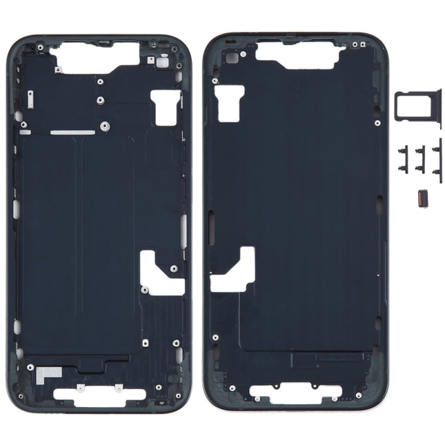 For iPhone 14 Middle Frame with Side Keys (Black)-garmade.com