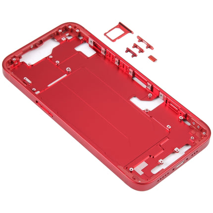 For iPhone 14 Middle Frame with Side Keys (Red)-garmade.com