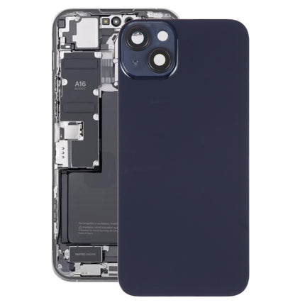 Glass Battery Back Cover with Holder for iPhone 14(Black)-garmade.com