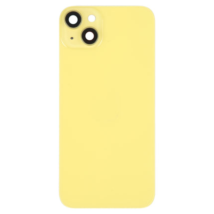 Glass Battery Back Cover with Holder for iPhone 14(Yellow)-garmade.com