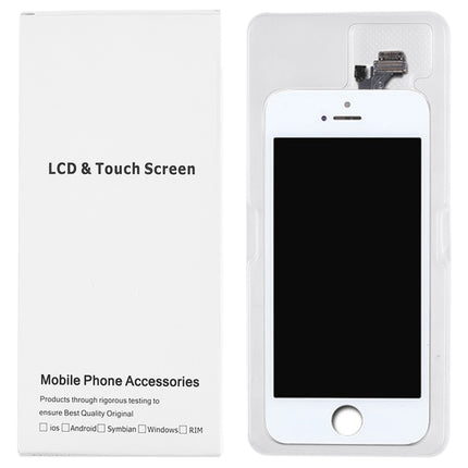50 PCS Cardboard Packaging White Box for iPhone 5 LCD Screen and Digitizer Full Assembly-garmade.com