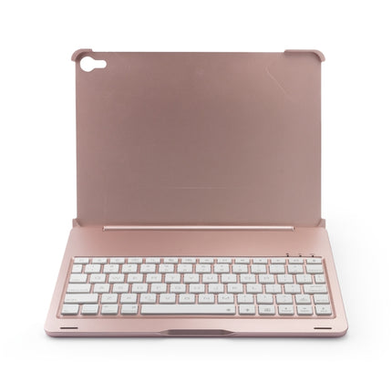 F105A Colorful Backlight Aluminum Backplane Wireless Bluetooth Keyboard Tablet Case for iPad Pro 11 inch （2018） (Rose Gold)-garmade.com