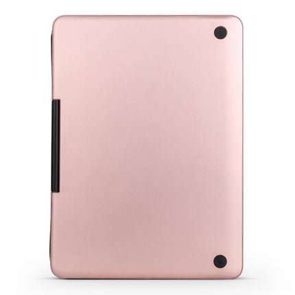 F611 Detachable Colorful Backlight Aluminum Backplane Wireless Bluetooth Keyboard Tablet Case for iPad Air 2 / 9.7 (2018) / 9.7 inch (2017) / Air / Pro 9.7 inch (Rose Gold)-garmade.com
