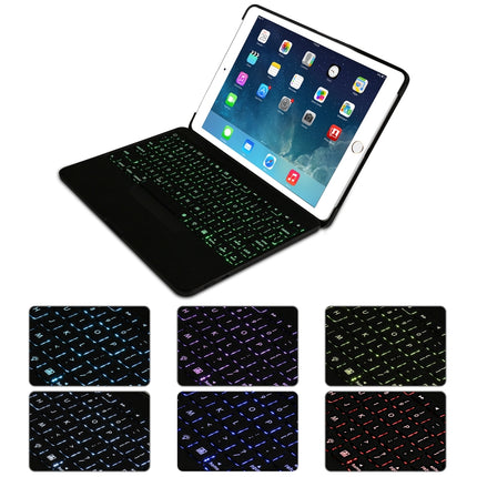 F611 Detachable Colorful Backlight Aluminum Backplane Wireless Bluetooth Keyboard Tablet Case for iPad Air 2 / 9.7 (2018) / 9.7 inch (2017) / Air / Pro 9.7 inch (Rose Gold)-garmade.com