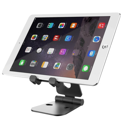 Universal Aluminum Alloy Foldable Adjustable Holder Stand, for iPad, Samsung, Lenovo, Sony, and other Tablet(Black)-garmade.com