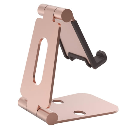 Universal Aluminum Alloy Foldable Adjustable Holder Stand, for iPad, Samsung, Lenovo, Sony, and other Tablet(Rose Gold)-garmade.com