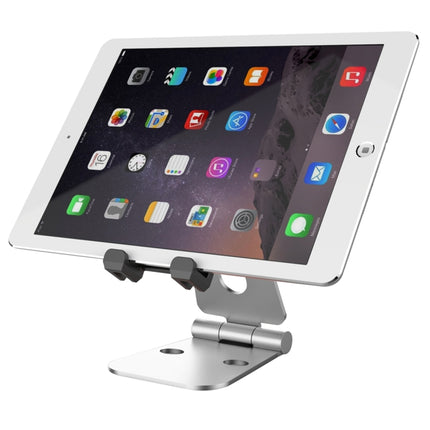 Universal Aluminum Alloy Foldable Adjustable Holder Stand, for iPad, Samsung, Lenovo, Sony, and other Tablet(Silver)-garmade.com