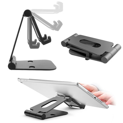 Universal Aluminum Alloy Foldable Adjustable Holder Stand, for iPad, Samsung, Lenovo, Sony, and other Tablet(Silver)-garmade.com