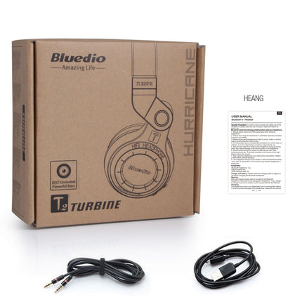 Bluedio T2 Turbine Wireless Bluetooth 4.1 Stereo Headphones Headset with Mic, For iPhone, Samsung, Huawei, Xiaomi, HTC and Other Smartphones, All Audio Devices(Black)-garmade.com