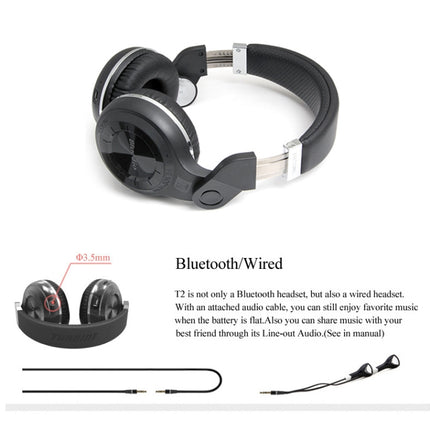 Bluedio T2 Turbine Wireless Bluetooth 4.1 Stereo Headphones Headset with Mic, For iPhone, Samsung, Huawei, Xiaomi, HTC and Other Smartphones, All Audio Devices(White)-garmade.com