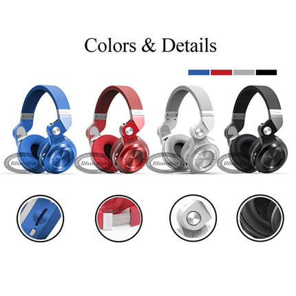 Bluedio T2+ Turbine Wireless Bluetooth 4.1 Stereo Headphones Headset with Mic & Micro SD Card Slot & FM Radio, For iPhone, Samsung, Huawei, Xiaomi, HTC and Other Smartphones, All Audio Devices(White)-garmade.com