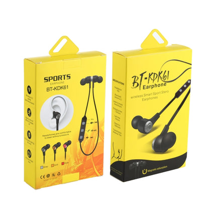 BT-KDK61 CVC6.0 Noise Reduction Stereo Magnetic Wireless Sports Bluetooth Earphone, Support Wire-control(Black)-garmade.com
