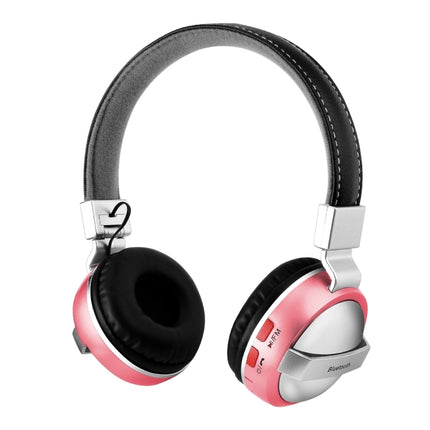 BTH-868 Stereo Sound Quality V4.2 Bluetooth Headphone, Bluetooth Distance: 10m, Support 3.5mm Audio Input & FM(Pink)-garmade.com