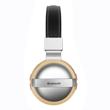 BTH-868 Stereo Sound Quality V4.2 Bluetooth Headphone, Bluetooth Distance: 10m, Support 3.5mm Audio Input & FM(Gold)-garmade.com