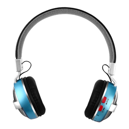 BTH-868 Stereo Sound Quality V4.2 Bluetooth Headphone, Bluetooth Distance: 10m, Support 3.5mm Audio Input & FM(Blue)-garmade.com