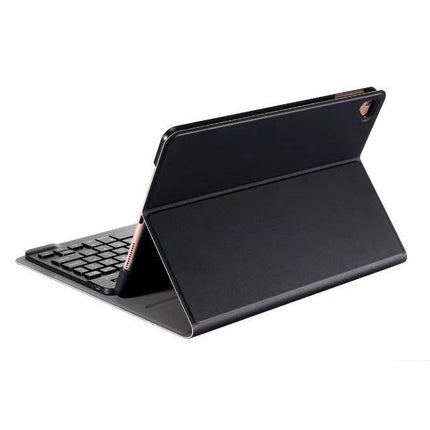 Detachable Bluetooth Keyboard + Horizontal Flip Leather Tablet Case with Holder for iPad Pro 9.7 inch, iPad Air, iPad Air 2, iPad 9.7 inch (2017), iPad 9.7 inch (2018) (Black)-garmade.com