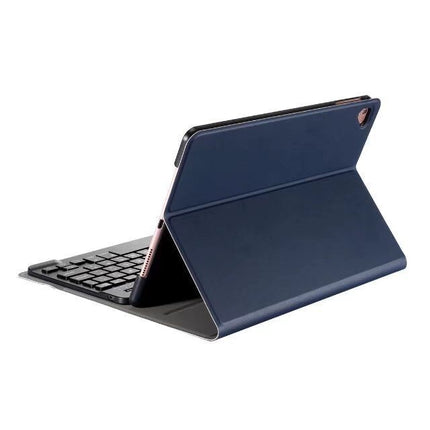 Detachable Bluetooth Keyboard + Horizontal Flip Leather Tablet Case with Holder for iPad Pro 9.7 inch, iPad Air, iPad Air 2, iPad 9.7 inch (2017), iPad 9.7 inch (2018) (Blue)-garmade.com