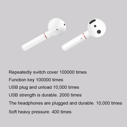 Huawei FreeBuds 2 Bluetooth Wireless Earphone Supports Voice Interaction & Wireless Charging, with Charging Box(White)-garmade.com