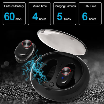 BTH-V5 DSP Noise Cancelling Earbuds Sports Wireless Bluetooth V5.0 Headset with Charging Case, Compatible with iPhone and Android(Black)-garmade.com