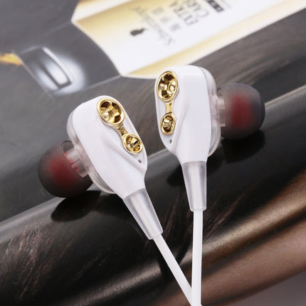 MG-G23 Portable Sports Bluetooth V5.0 Bluetooth Headphones, with 4 Speakers(White)-garmade.com