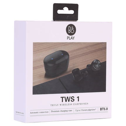 Air Twins TWS1 Bluetooth V5.0 Wireless Stereo Earphones with Magnetic Charging Box(Black)-garmade.com