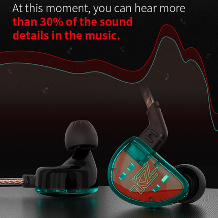 KZ AS10 Ten Unit Moving Iron In-ear HiFi Earphone without Microphone(Cyan)-garmade.com