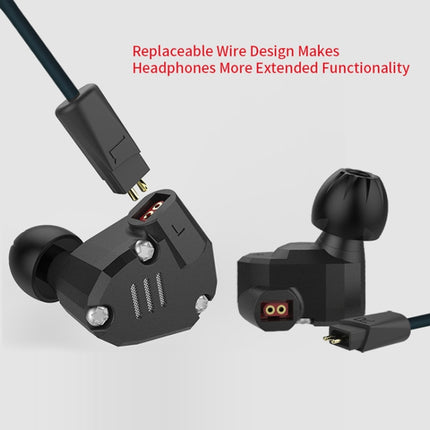 KZ ZS6 Eight Unit Circle Iron Aluminum Alloy In-ear HiFi Earphone without Microphone (Red)-garmade.com