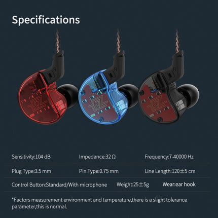 KZ ZS10 Ten Unit Circle Iron In-ear Mega Bass HiFi Earphone with Microphone (Black)-garmade.com