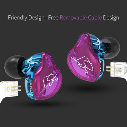 KZ ZST Circle Iron In-ear Mega Bass MP3 Dual Unit Earphone without Microphone (Carbon Fiber Black)-garmade.com