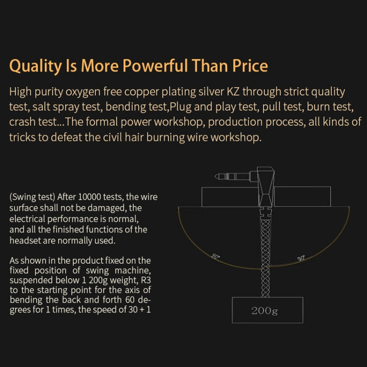 KZ 8 Pin Oxygen-free Copper Silver Plated Upgrade Cable for Most MMCX Interface Earphones(White)-garmade.com