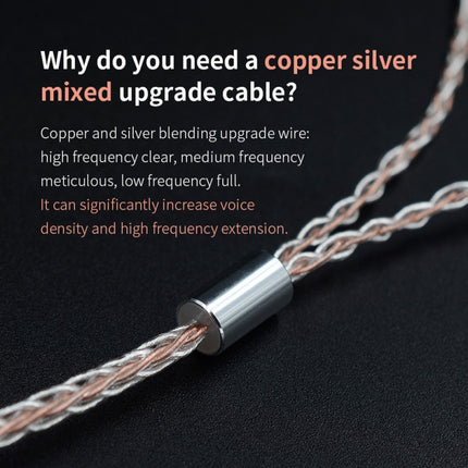 KZ B Copper-silver Mixed Plated Upgrade Cable for KZ ZST / ZS10 / ES4 / AS10 / BA10 Earphones-garmade.com