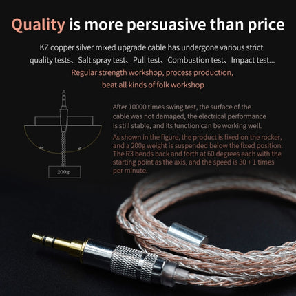 KZ B Copper-silver Mixed Plated Upgrade Cable for KZ ZST / ZS10 / ES4 / AS10 / BA10 Earphones-garmade.com