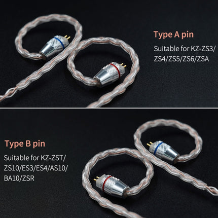KZ Copper-silver Mixed Plated Upgrade Cable for Most MMCX Interface Earphones-garmade.com