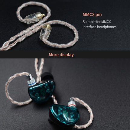 KZ Copper-silver Mixed Plated Upgrade Cable for Most MMCX Interface Earphones-garmade.com